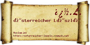 Österreicher László névjegykártya